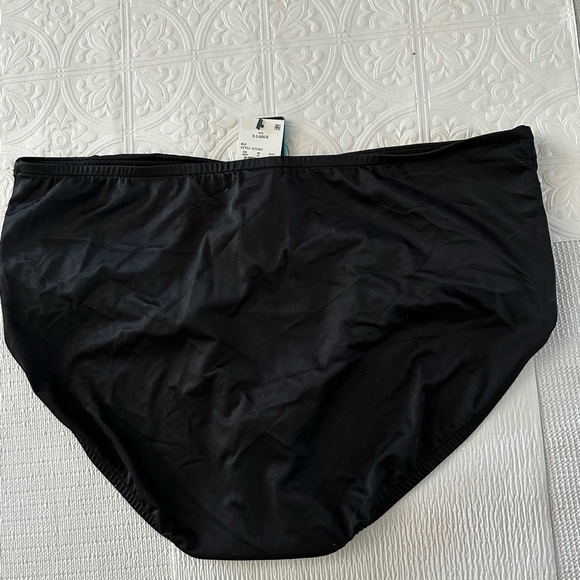 Aqua Green Swimsuit Bikini Bottom Ruched Sides Black XL - Picture 9 of 11